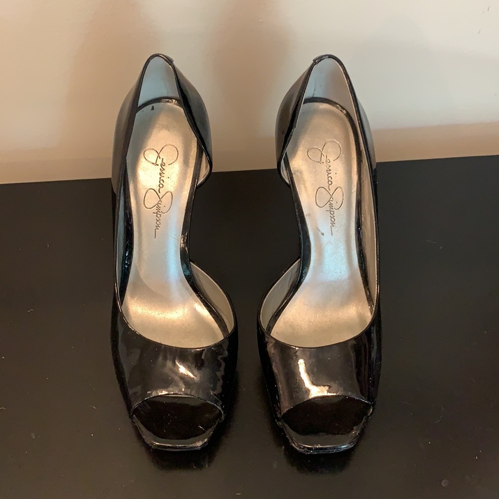 Jessica Simpson Patent Platform Open Toe Pump - Picture 2 of 8